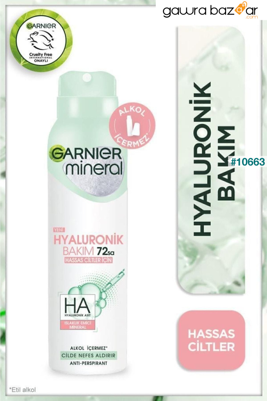 بخاخ مزيل العرق للعناية بالهيالورونيك المعدني Garnier 0