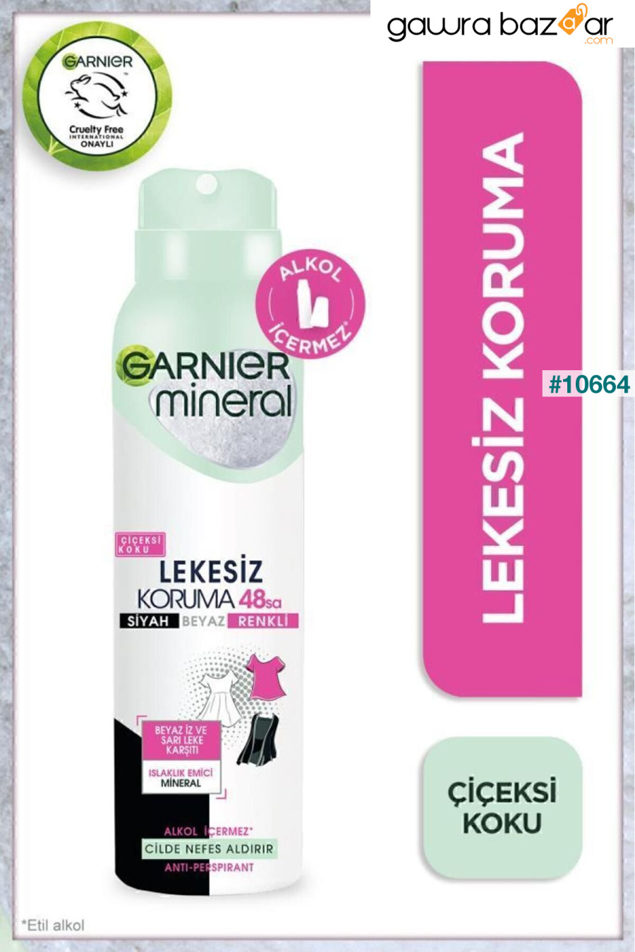 مزيل العرق بخاخ معدني للحماية من البقع Garnier 0