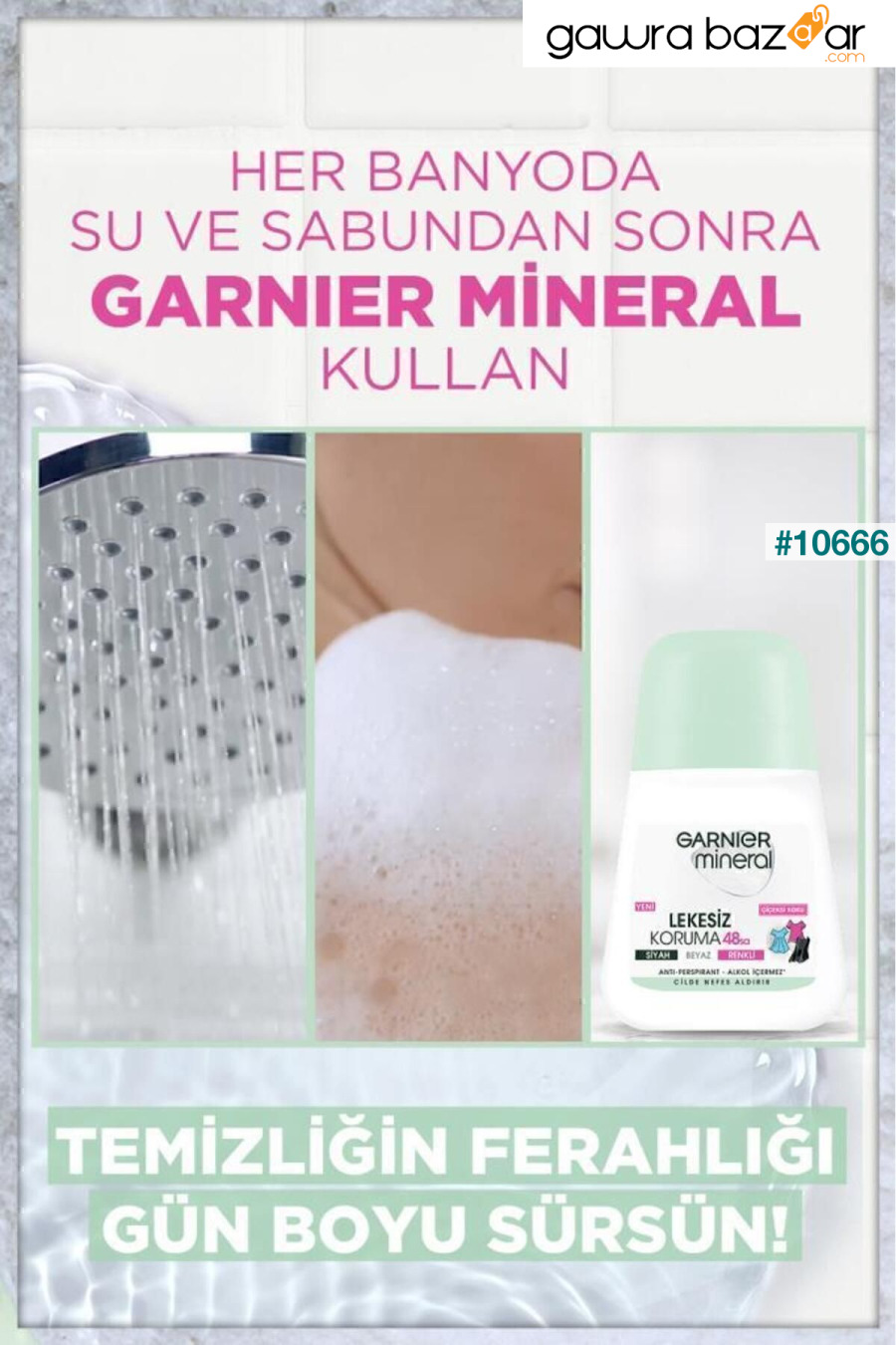 مزيل العرق المعدني الدوار للحماية من البقع Garnier 4