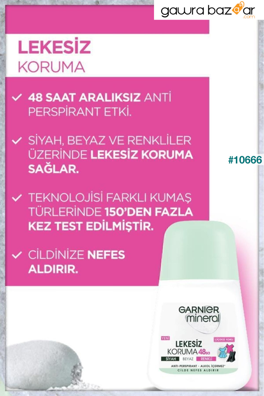 مزيل العرق المعدني الدوار للحماية من البقع Garnier 2