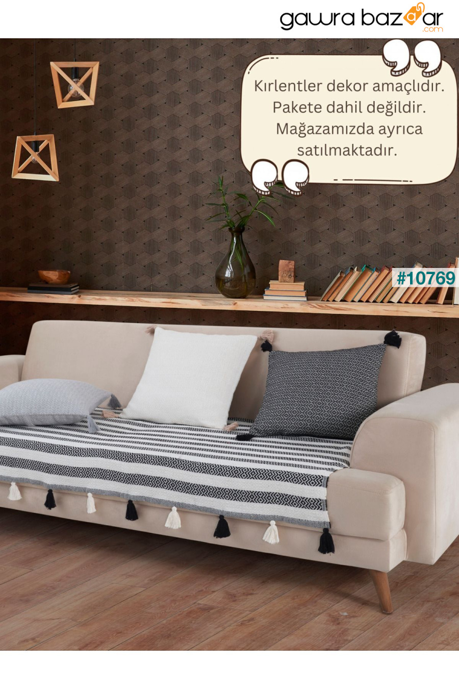 Liva Pompom غطاء أريكة أسود 115 × 200 سم أريكة ديفان أريكة سرير غطاء كرسي بذراعين شال مع شرابات Lux Touch 0