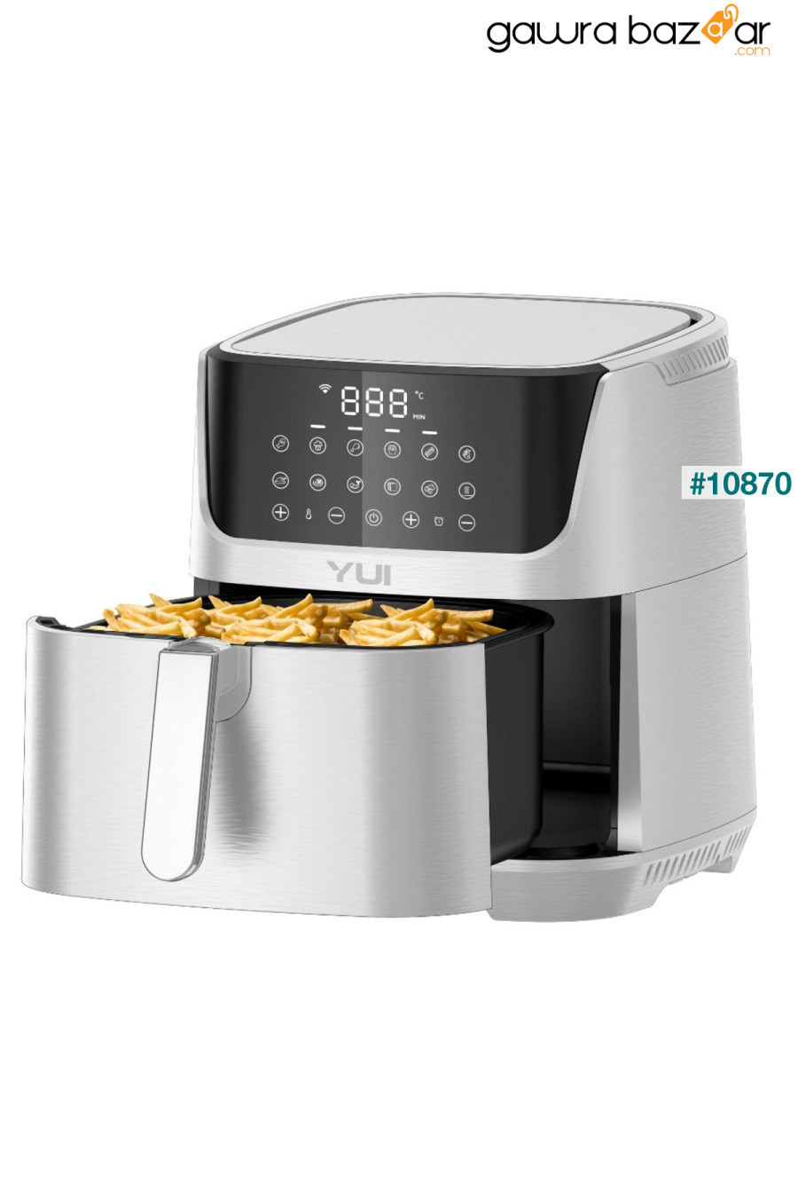 مقلاة هوائية سعة 5.5 لتر لون أبيض M25 Maxifry Pro Smart Fryer Yui 3