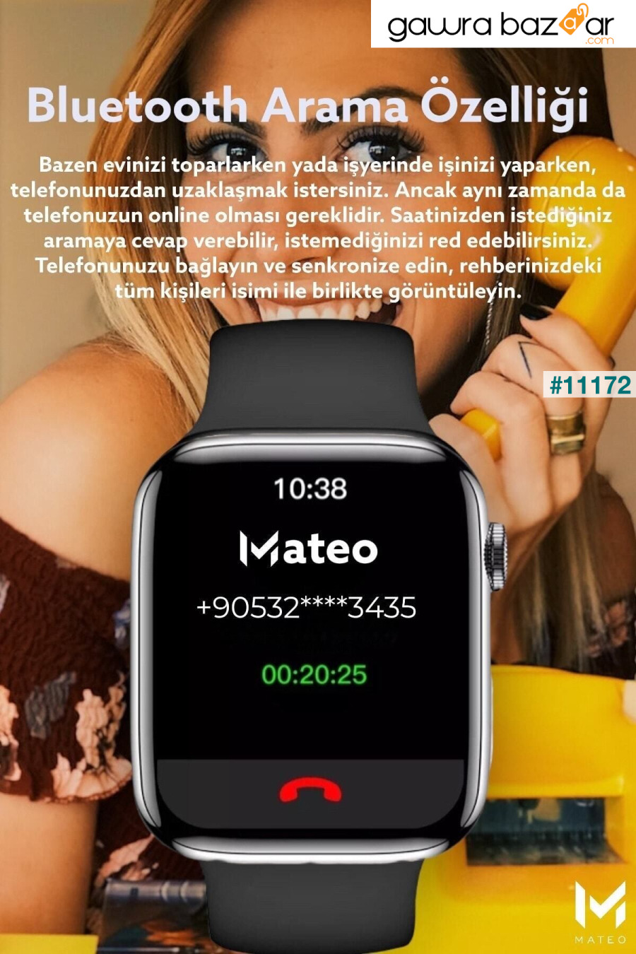 ساعة ذكية الجيل الجديد T700s Watch 7 Series IOS Android متوافقة مع بلوتوث استقبال إشعارات المكالمات MATEO 17